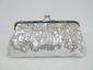 Satin sequin clutch bag